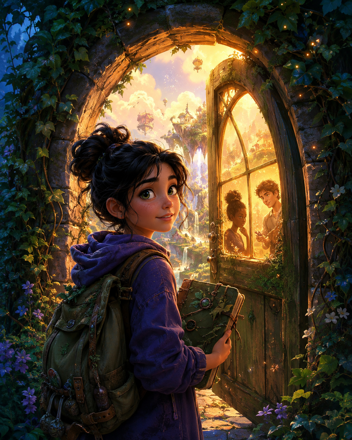 Cinematic still from The Garden Door