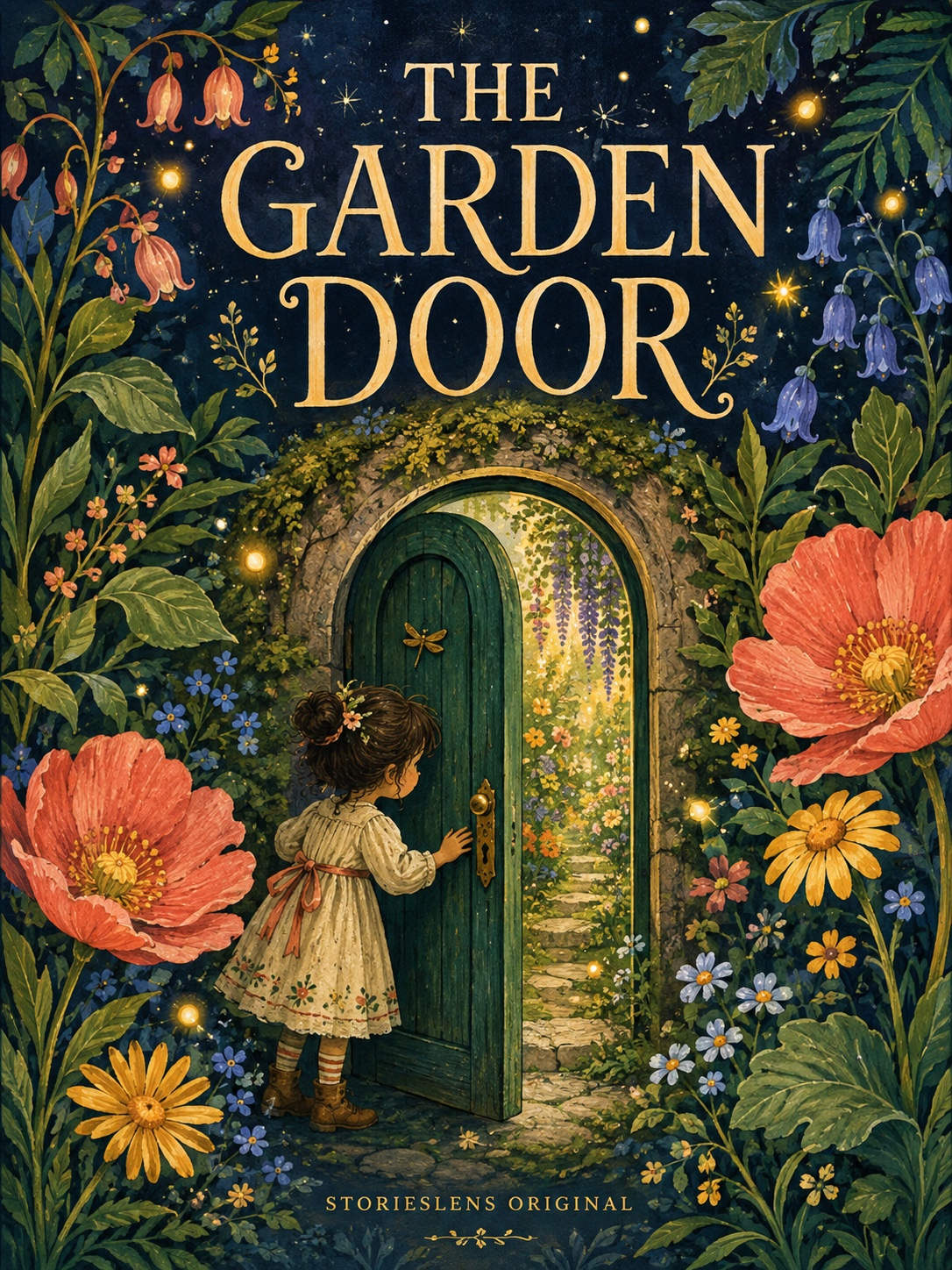 Illustrated cover of The Garden Door