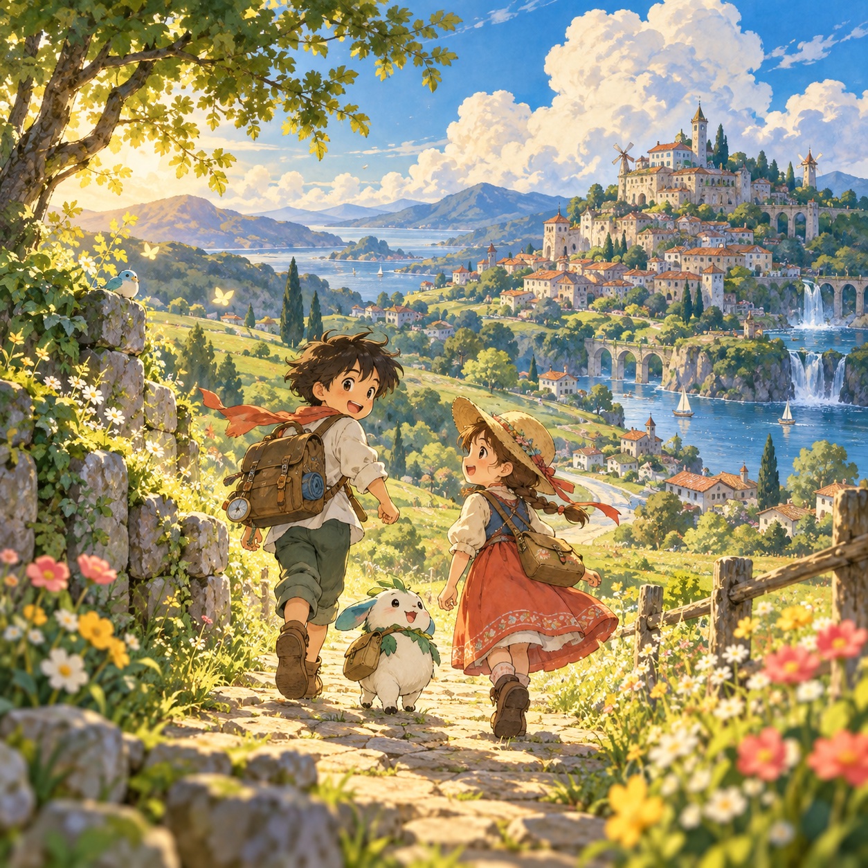 Original Japanese-inspired hand-painted fantasy animation example